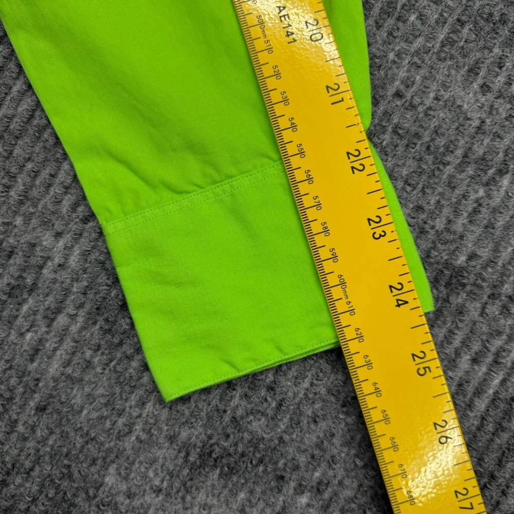 NWT Vtg Polo Ralph Lauren RL Western Shirt Mens S Lime Green Pearl Snap Cotton